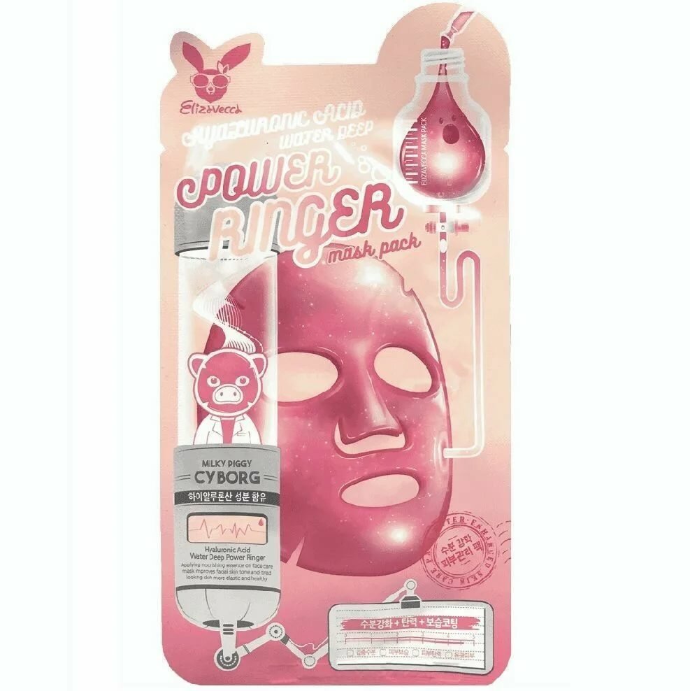 Elizavecca Маска тканевая с гиалуроновой кислотой - Face care deep power ringer 23мл