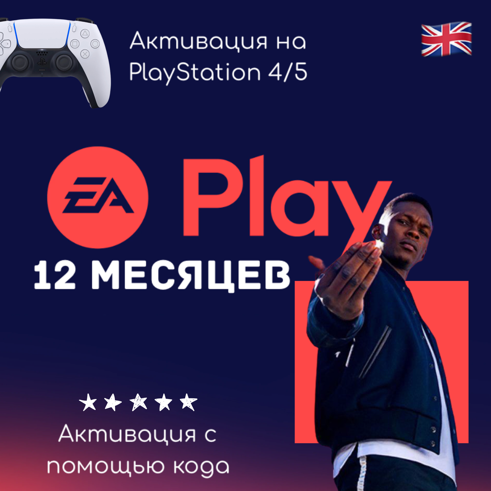 Подписка EA Play PlayStation на 12 месяцев Англия