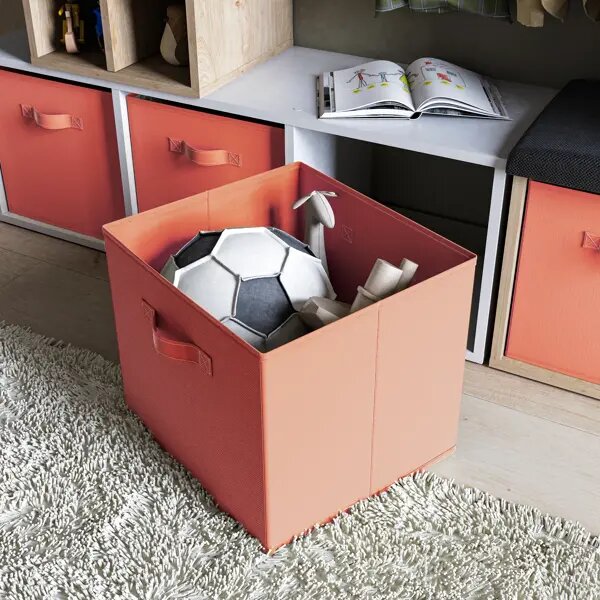 Короб Spaceo KUB Cocktail 31x31x31 см 29.7 л полиэстер цвет коралловый