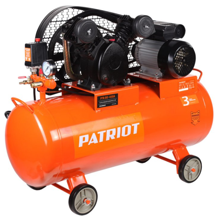 Компрессор масляный PATRIOT PTR 80-450A 80 л 2.2 кВт