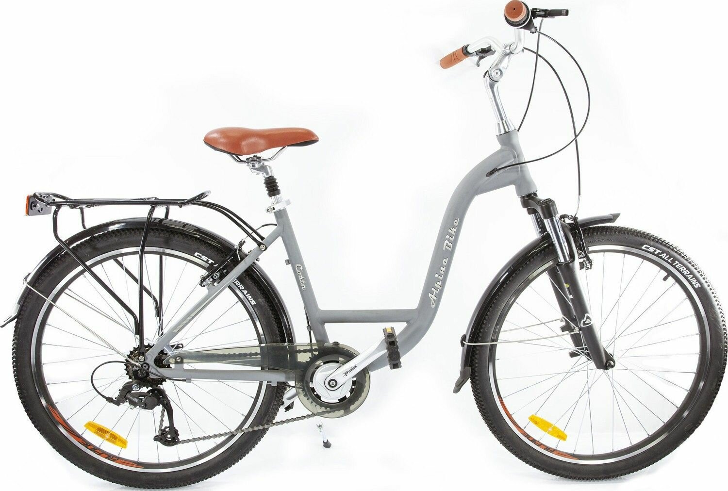 Велосипед Alpinebike Costa 26 (2022) (Велосипед Alpine Bike Costa (2022), M, 26", городской, 7 ск, серый, ALPB_CostaGY_M_22MY)