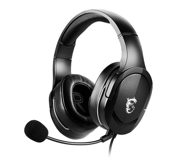 Гарнитура Gaming Headset MSI Immerse GH20, Enhanced 40mm High Quality Drivers, Large size earmuffs, Lightweight and Ergonomic design, full function controller and 3.5mm connectors