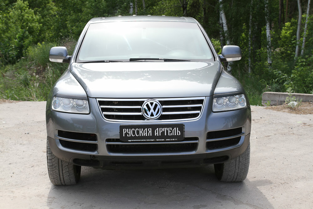 Реснички на фары для Фольксваген Туарег 1 2002-2007 год выпуска (Volkswagen Touareg 1) Русская Артель REVT-015800