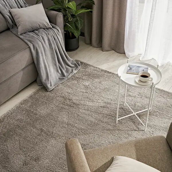 фото Ковер полипропилен Inspire Shaggy Bosfor 60х110 см цвет светло-серый