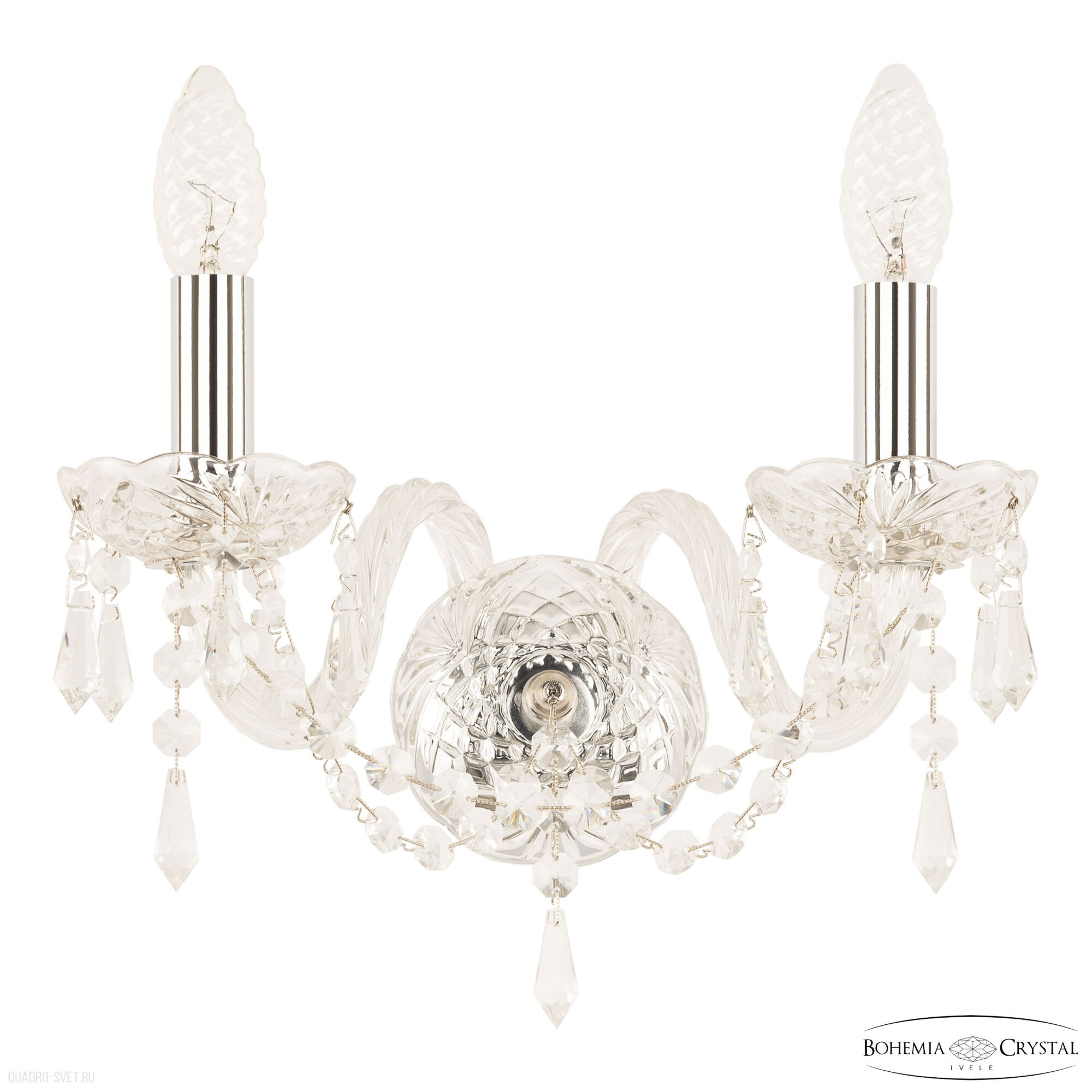 Бра Bohemia Ivele Crystal 104 104B/2/141 Ni - фото №1