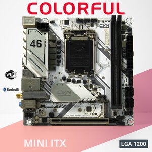 Материнская плата Colorful CVN B460i Gaming Frozen LGA1200 DDR4 Wi-Fi + BT M.2 Mini-ITX