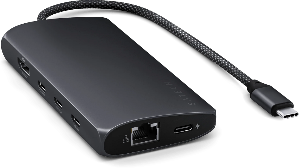 Док-станция Satechi USB-C Multiport Adapter V3 Midnight (ST-P8KED)