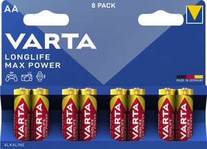 Батарейка Varta LONGLIFE MAX POWER (MAX TECH) LR6 AA BL8 Alkaline 1.5V (4706)