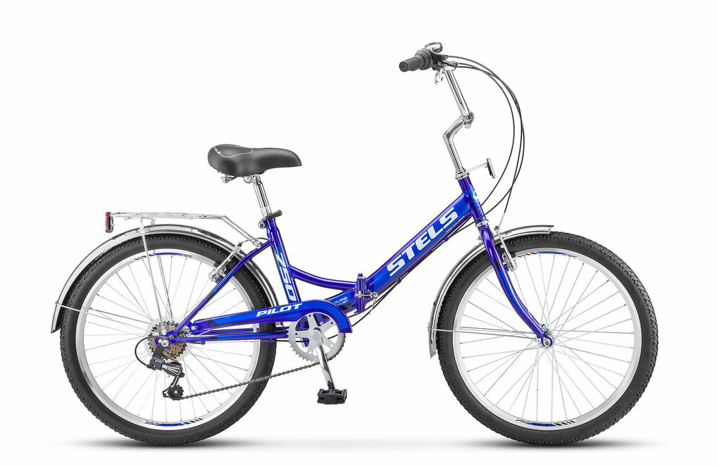 Велосипед STELS PILOT-750 24, колесо 24', рост 14', сезон 2023-2024, синий
