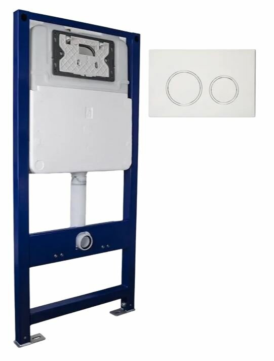 фото KUPÁLA Jado W22-01 Встраиваемая инсталляция для монтажа подвесных унитазов с механ. двойной кнопкой