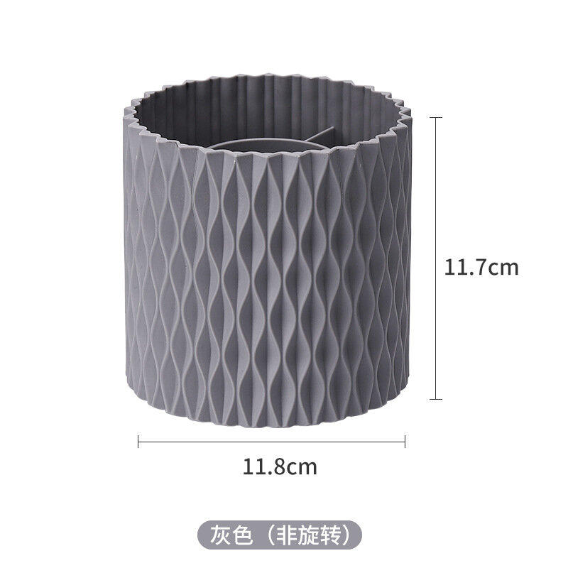 фото вращающееся на 360 градусов ведро для кистей для макияжа большой емкости, переносной ящик для хранения кистей, губная помада, карандаш для бровей, кисточка для теней для век, пылезащитный держатель для ручек