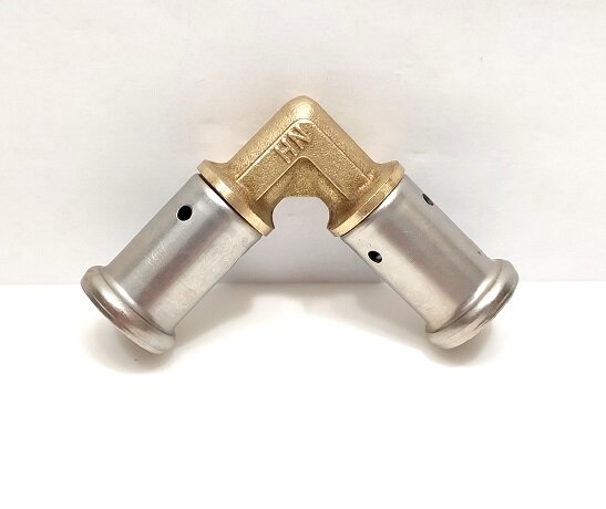 фото угол пресс 16х16 мм равнопроходной (1P-1616) Henco