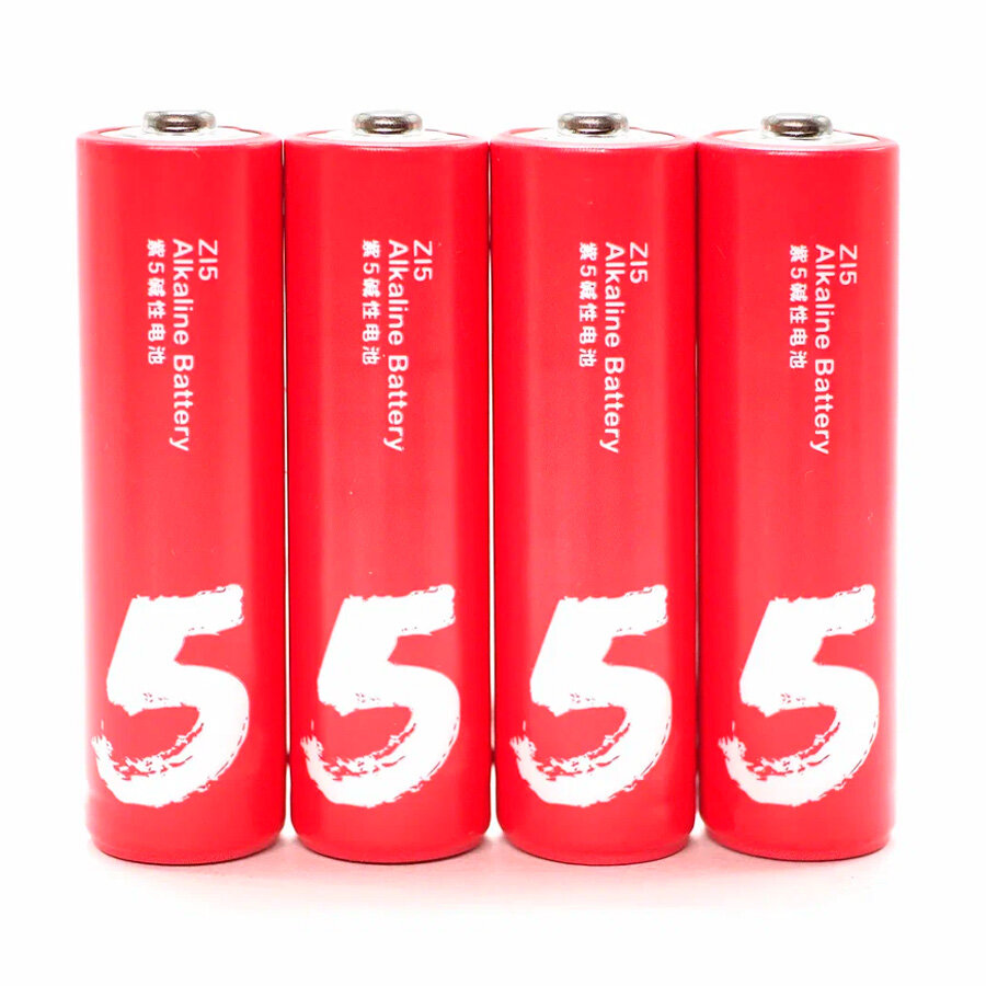 Батарейки алкалиновые ZMI Rainbow Zi5 типа AA (уп. 4 шт) (Red)