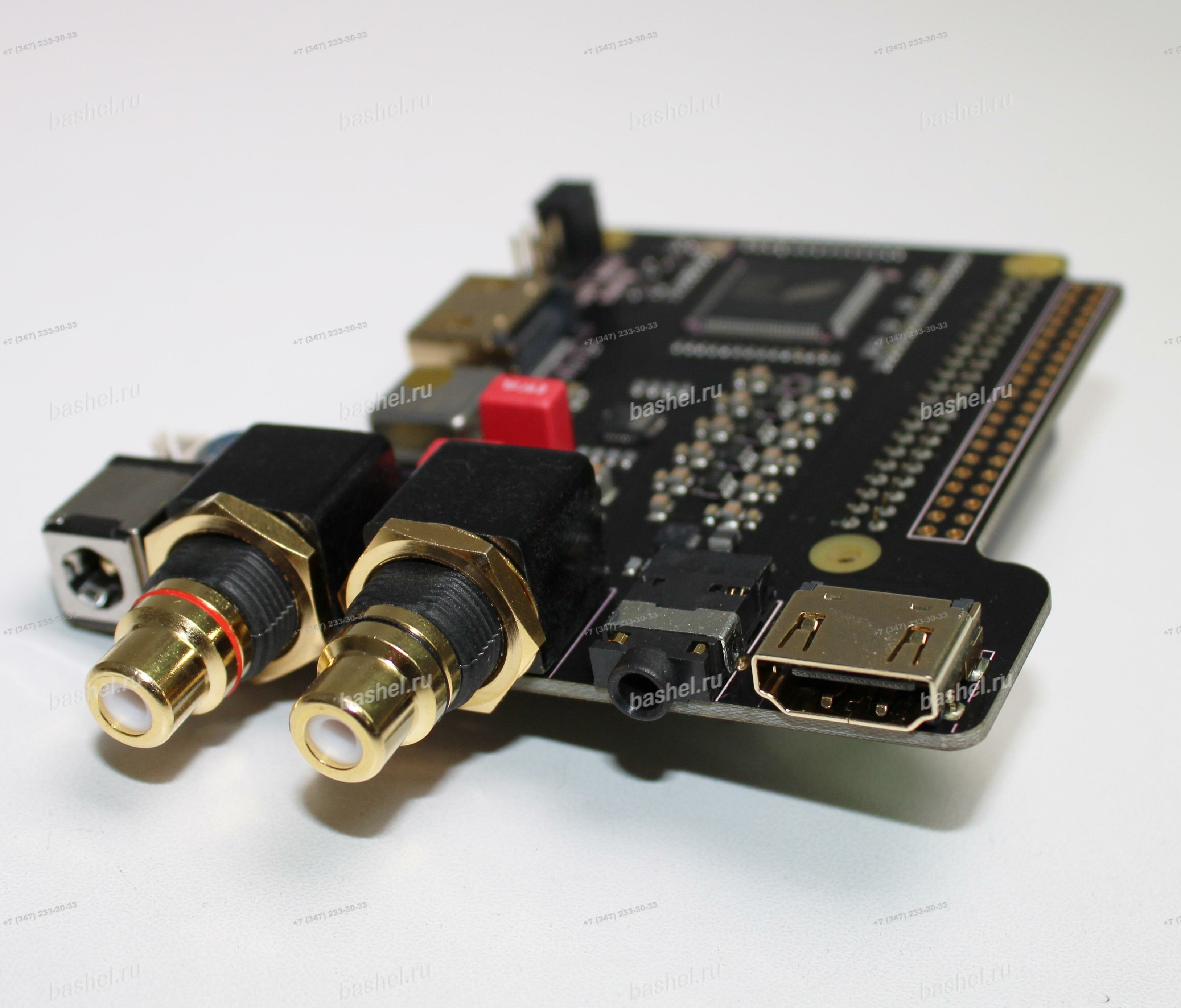 Модуль высококачественного 2х-канального аудио HiFi ЦАП SupTronics X4000 (Питание внеш.: 5В, SPDIF, RCA, jack 3.5, HDMI-
