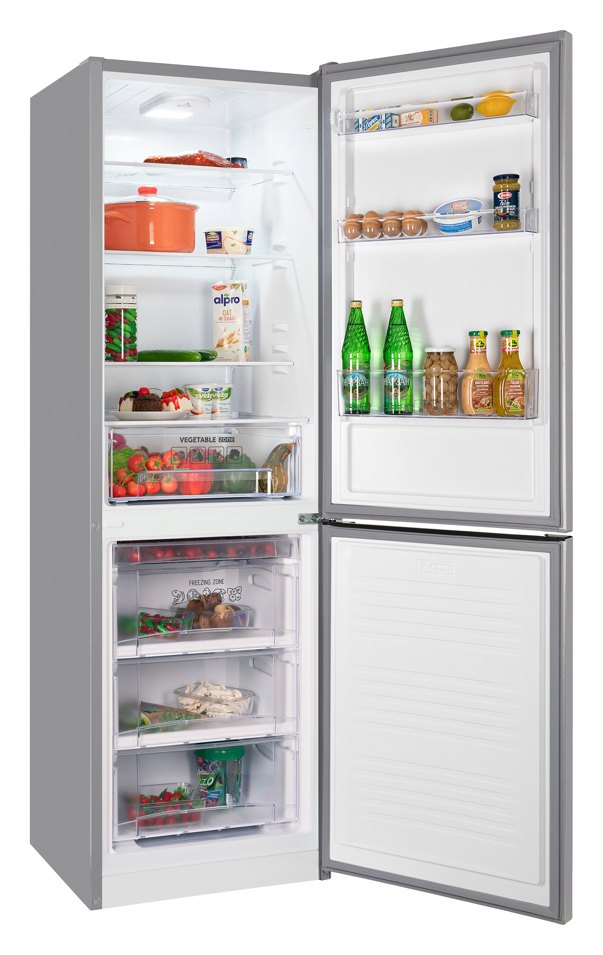 Холодильник NORDFROST NRB 162NF S серебристый металлик