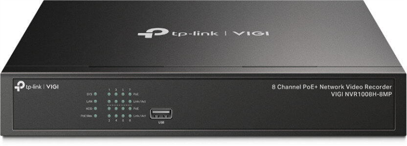 TP-Link VIGI NVR1008H-8MP 8-канальный сетевой видеорегистратор PoE