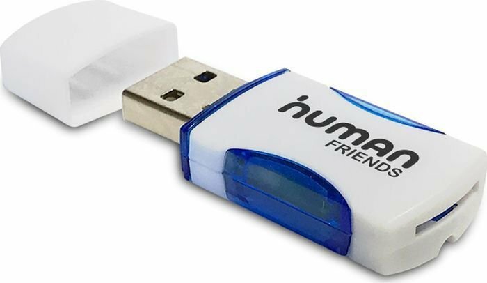 Картридер CBR Картридер microSDHC/T-Flash CBR IMPULSE BLUE внешн. бело-синий (USB2.0) (ret)