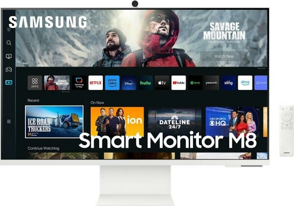 Samsung Монитор Samsung 32" M8 LS32CM801UI белый VA LED 16:9 HDMI M/M матовая HAS 400cd 178гр/178гр 3840x2160 60Hz 4K USB 7.2кг