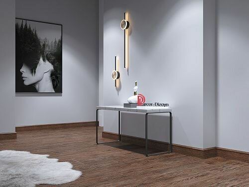 Плинтус декорированный, дюрополимер Decor-Dizayn (Декор-Дизайн) 005-85SH Палисандр, размер 79х13x2400мм