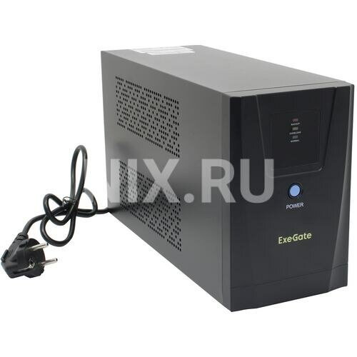 Exegate EP285489RUS ИБП ExeGate SpecialPro UNB-1200. LED. AVR. C13. RJ (1200VA/750W LED AVR 6*IEC-C13 RJ45/11 Black)