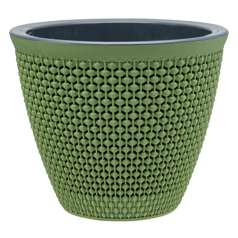 фото Кашпо 2,25Л ротанг оливковый 170*145ВМС