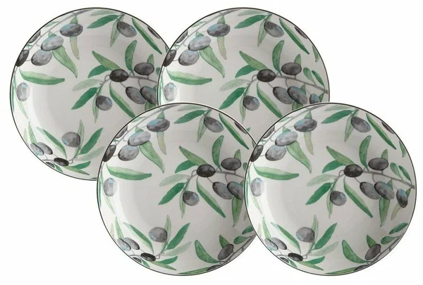 фото CD494-LF0006/1 Набор из 4 предметов: 4 тарелки 20см "Оливки"