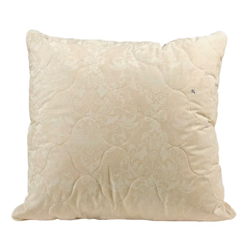 фото Подушка классическая нордтекс Green line Хлопок, полиэстер бежевый 70*70 см