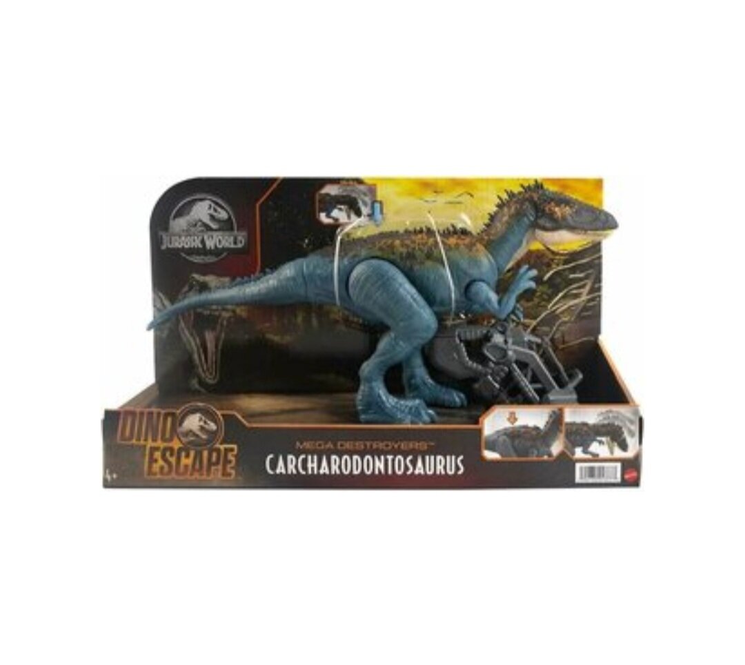 Фигурка Jurassic World кархародонтозавр серия Мегаразрушители Carcharodontosaurus Extreme Mega Destroyers коллекционная НСМО4