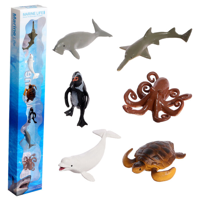Набор морских животных «Морские обитатели», 6 фигурок