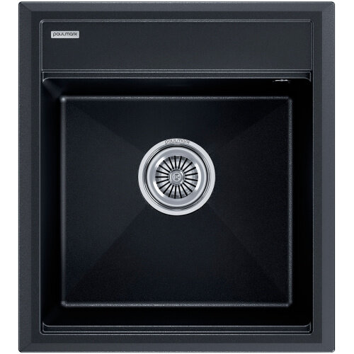 Кухонная мойка Paulmark Stepia-460 PM114651-BLM Черный металлик - фотография № 1