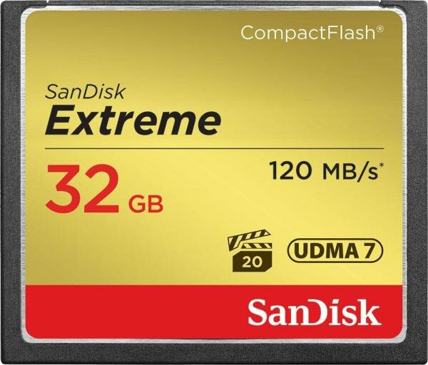 Карта памяти SanDisk Extreme CompactFlash 120MB/s