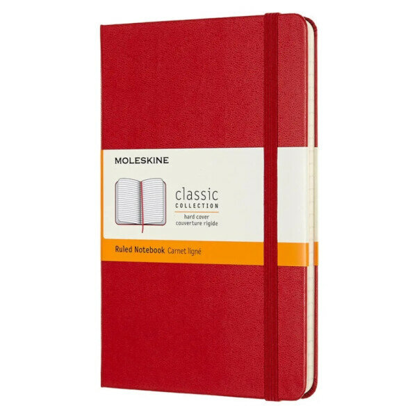 Блокнот Moleskine CLASSIC Medium 115x180мм 240стр. линейка твердая обложка красный - фото №1