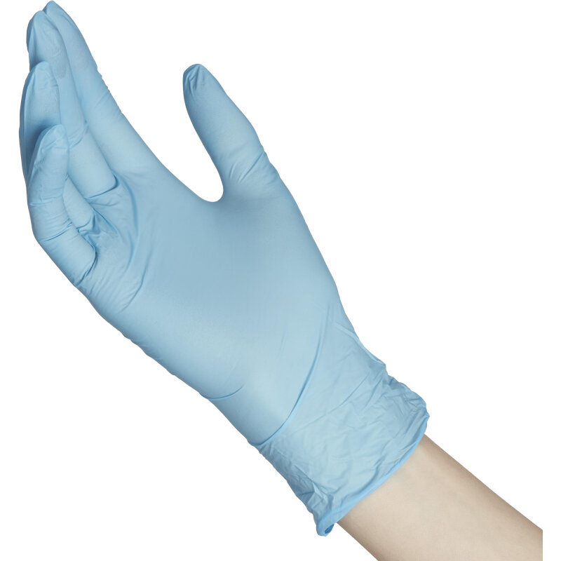 Перчатки одноразовые нитрил Libry голубые, р. L, 50 пар/уп