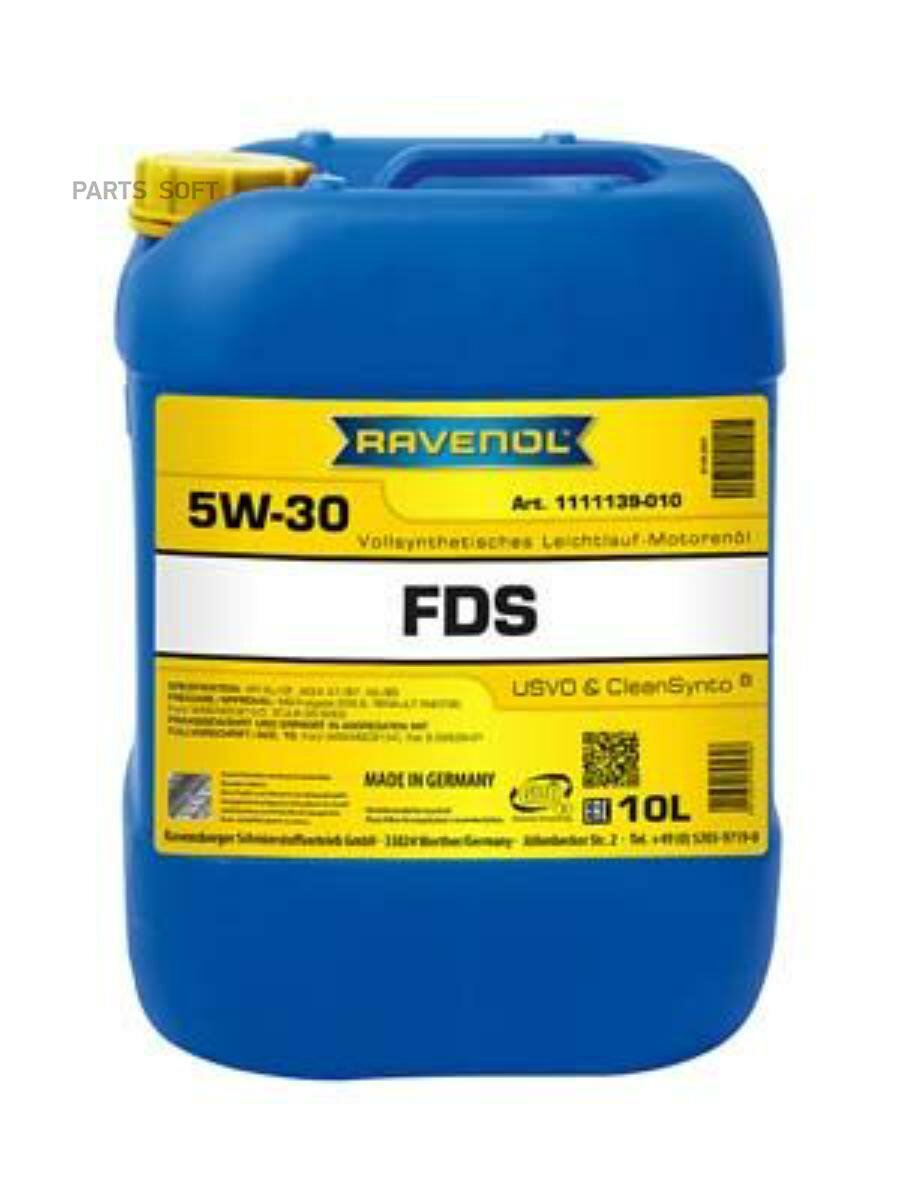 RAVENOL 111113901001999 Моторное масо RAVENOL FDS SAE 5W-30 ( 10) new