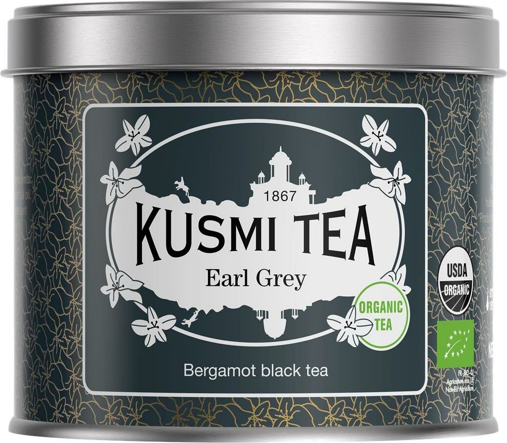 Черный чай Kusmi Tea Organic Earl Grey / Эрл Грей, банка (100 гр)