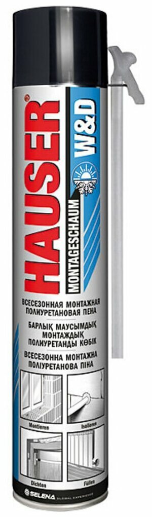 фото Монтажная пена полиуретановая HAUSER BASE всесезонная 400мл TYTAN
