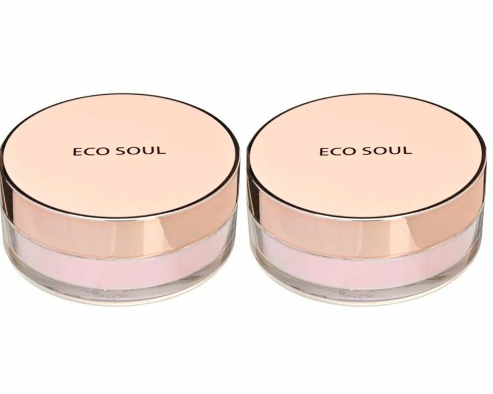 THE SAEM Пудра рассыпчатая Eco Soul Bounce Powder 01 Ivory, 2 шт