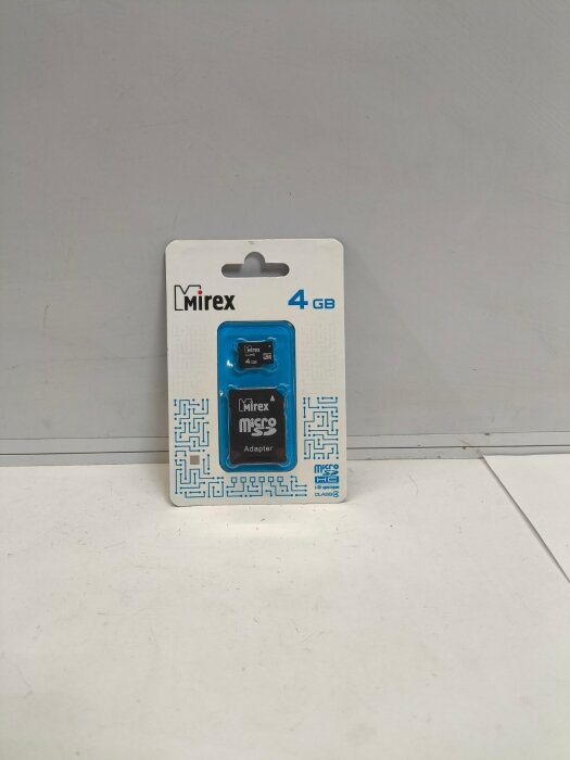 Карта памяти microSD 4GB MIREX cl.4 +1ad