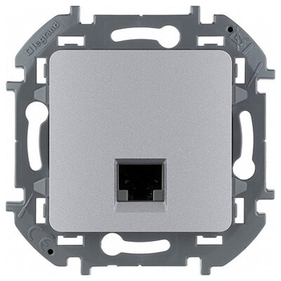 фото Инспириа алюминий розетка RJ45 8(8) скрытая 1-ая Cat6 UTP
