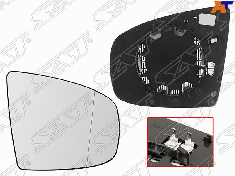 Зеркальный элемент правый для БМВ Е70 рестайлинг 2010-2013 год выпуска (BMW X5 E70 рестайлинг) SAT ST-121-0040