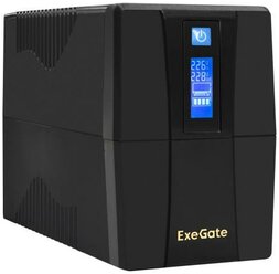 ИБП ExeGate Power Smart ULB-800.LCD.AVR.4C13.RJ.USB <800VA/480W, LCD, AVR, 4*C13, RJ45/11, USB, металлический корпус, Black>