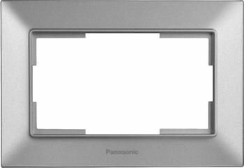Рамка Panasonic Arkedia Slim (WNTF08092SL-RU) декор. 1x пластик серебристый (упак.:1шт)
