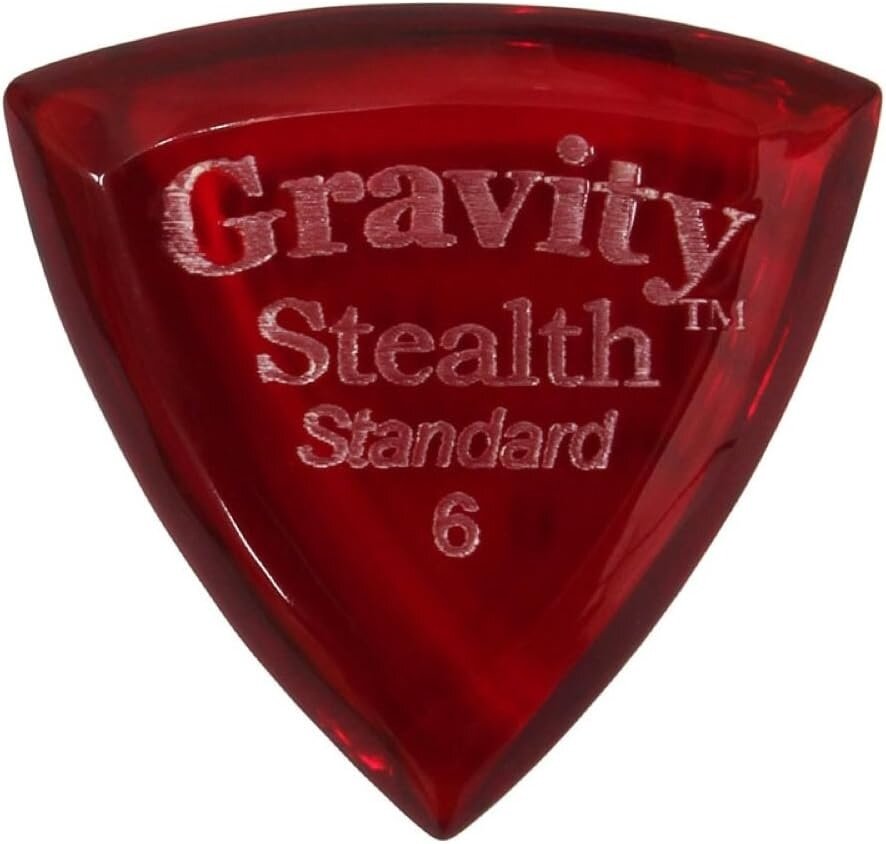 Медиатор Gravity Picks GSSS6P Stealth Standard красный 6 мм