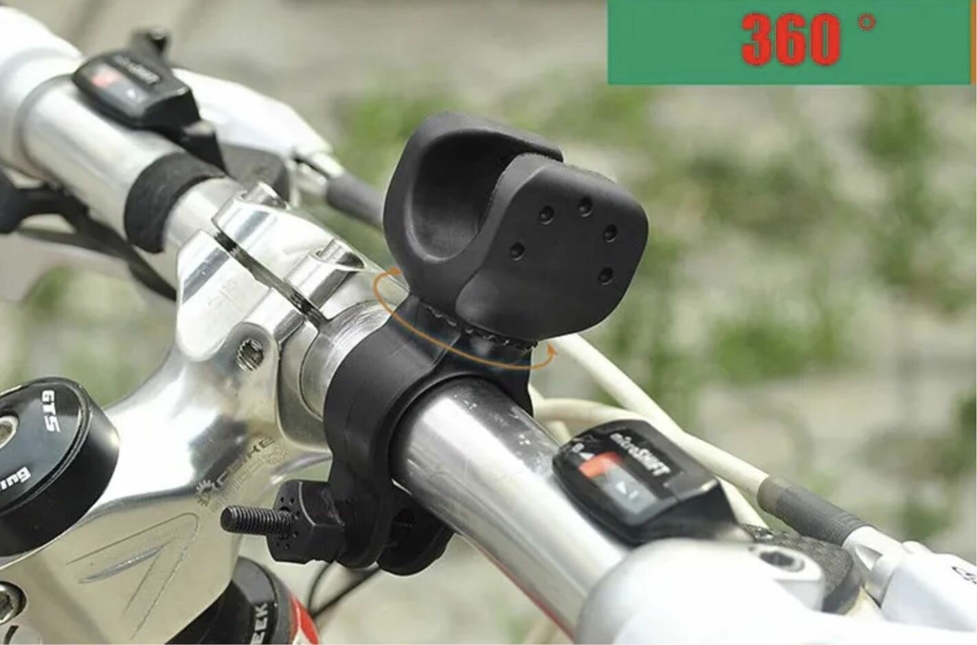 Крепление для велосипедного фонаря 8х4,5х3см, держатель на руль велосипеда, самоката