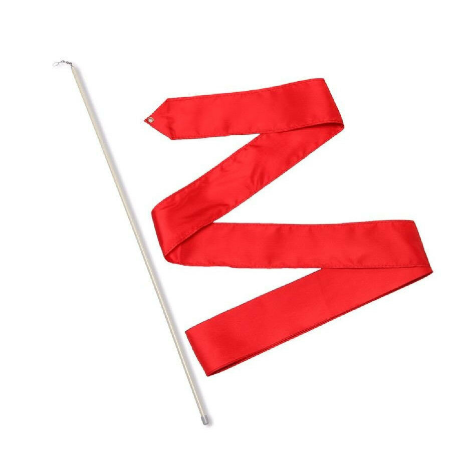 Лента гимнастическая с палочкой 50см СЕ4-R, 4м, красный