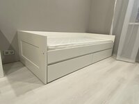 Кровать сириус, двуспальная раздвижная с ящиками, 80(160)х200см, белая, ГУД лакк