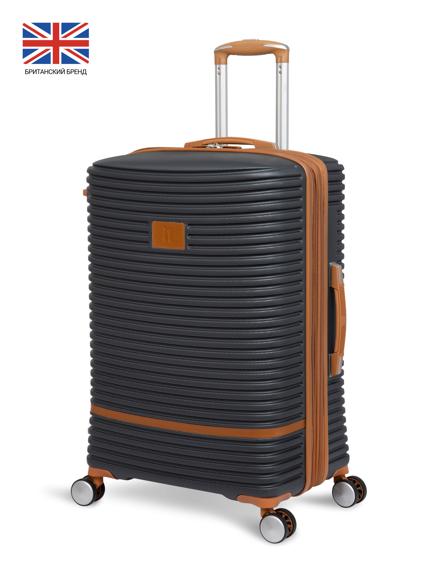 Чемодан на колесах it luggage/средний размер - M/107л/abs-пластик/увеличение объема