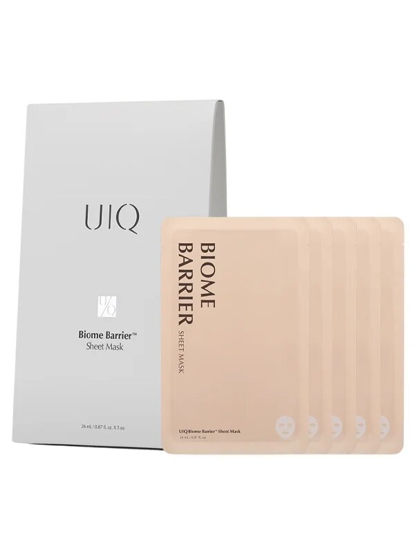 Увлажняющая маска с постбиотиками UIQ Biome Barrier Sheet Mask 26 мл х 5 шт