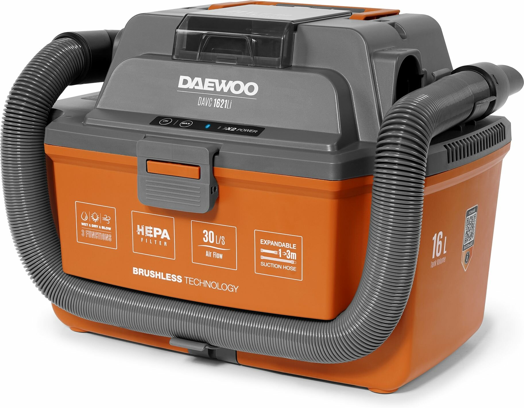 Пылесос аккумуляторный DAEWOO DAVC 1621Li SET с АКБ и ЗУ