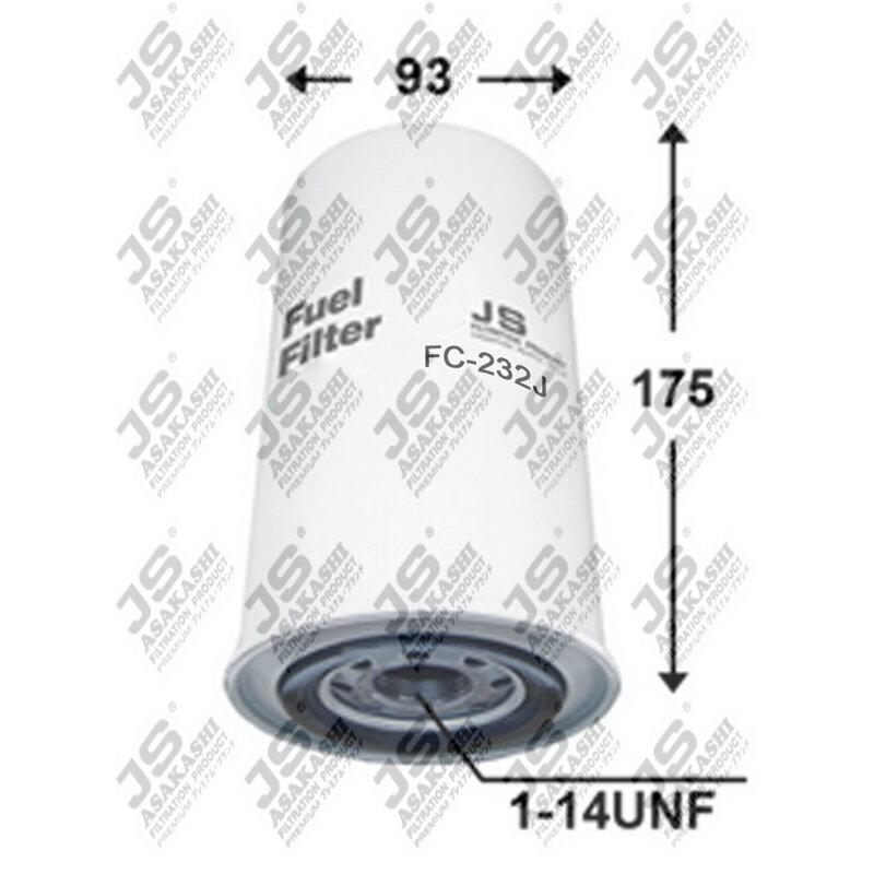 Топливный фильтр, JS ASAKASHI FC232J (1 шт.)